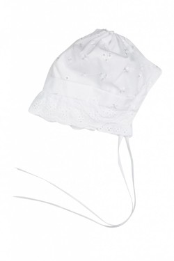 Pascal dåpskjole i engelsk blonde jente med rosa bånd