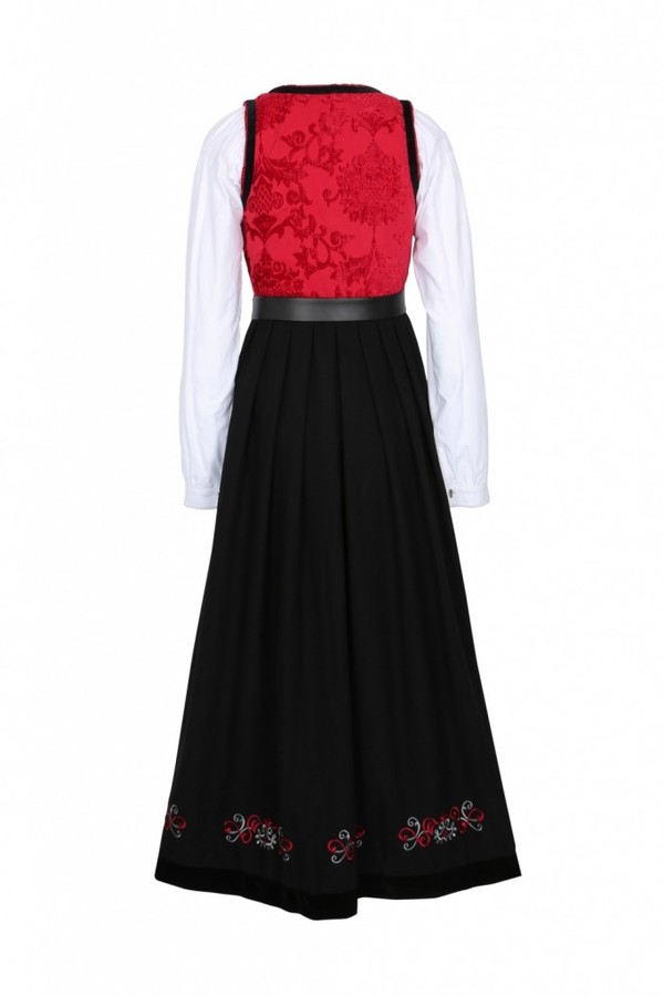 Rød Pascal Festdrakt med bunadsveske