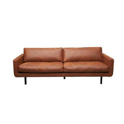 Genua sofa 3-seter cognac Cognac - Trend Collection