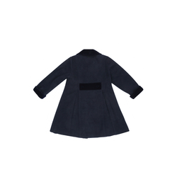 Pascal marineblå ullkåpe