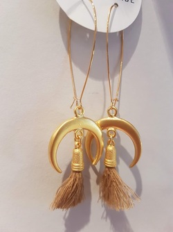 Gold Celeste Tassel camel - Isle&Tribe