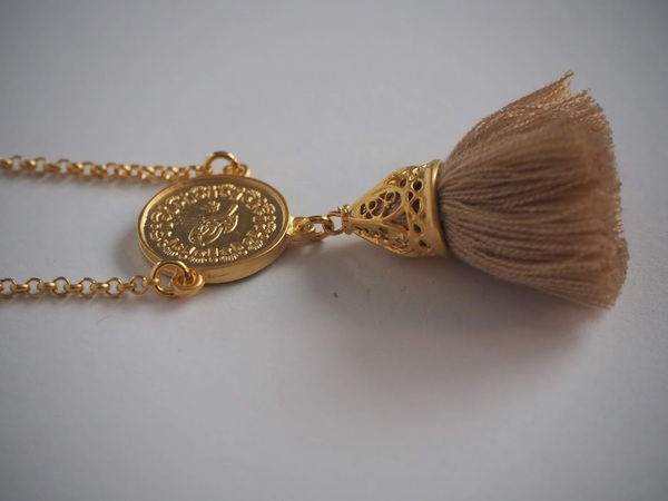 Gold Tassel Necklace long