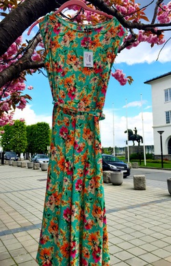 Betty dress Grønn blomstret - King louie